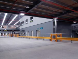 warehouse guardrails installed