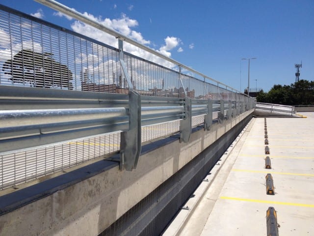 Canterbury Hurlstone Park parking barriers in outside car park near parking stops