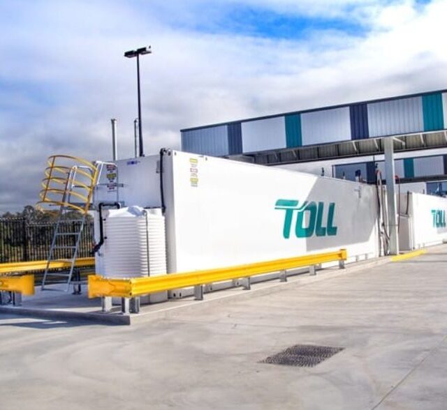 Parking barrier systems installed at Toll Distribution Bungaribee Estate, a commercial fencing service provided by metal fencing specialist
