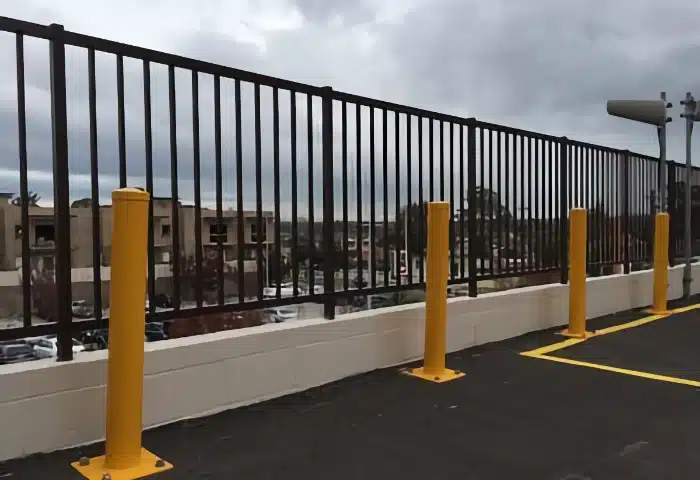 Plated Bollards in a carpark