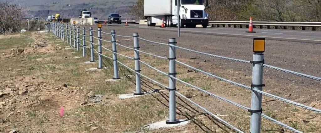 BRIFEN Wire Rope Road Barrier Safety System on Highway