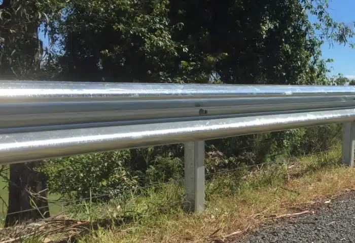 RAMSHIELD® roadside guardrail installation on road