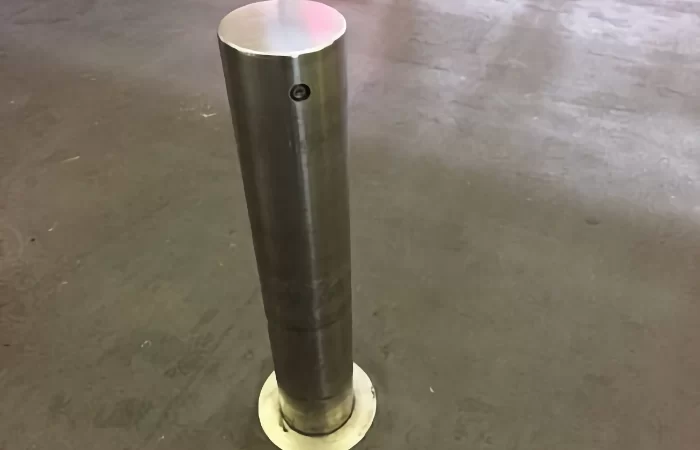Security Fencing Bollard in an indoor Car Park