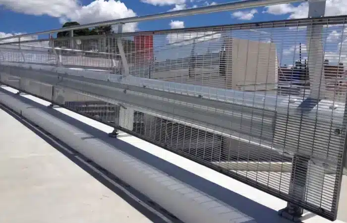 Car Park Vehicle Barrier installed around a warehouse