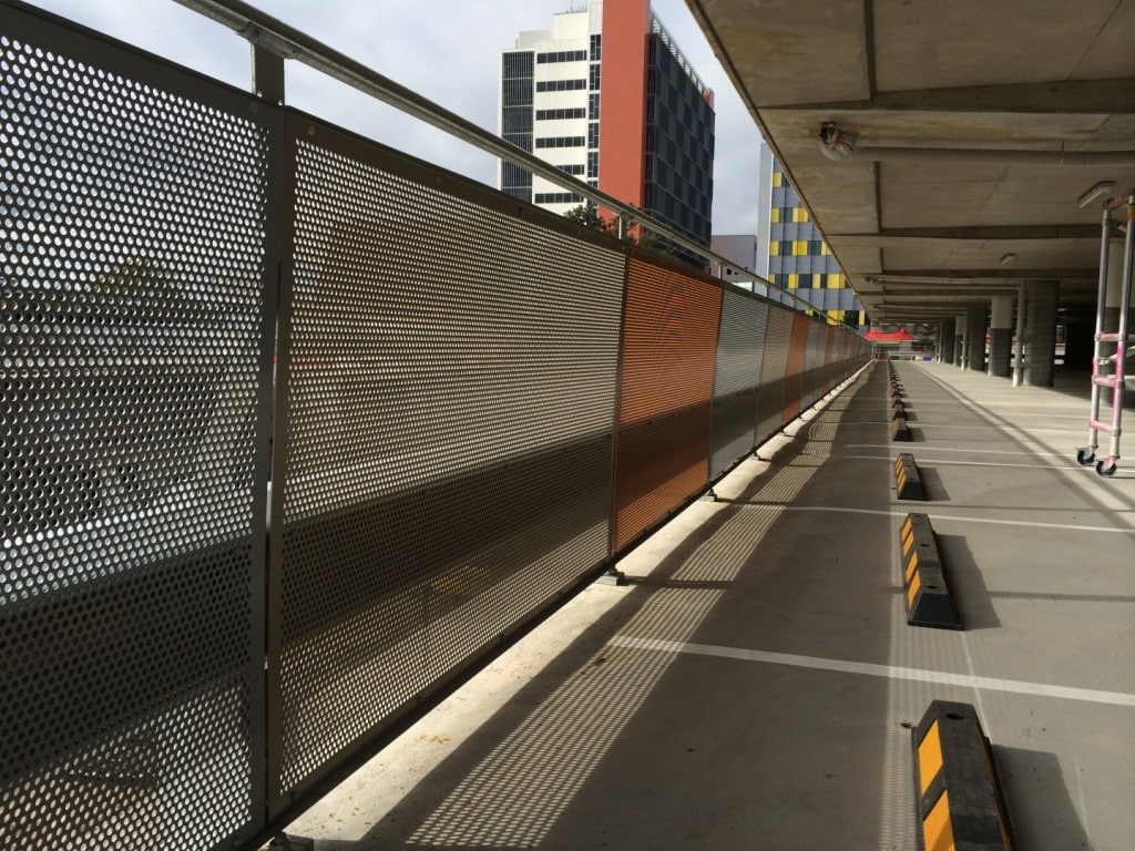 Royal North Shore Hospital parking barrier system near parking stops in car park