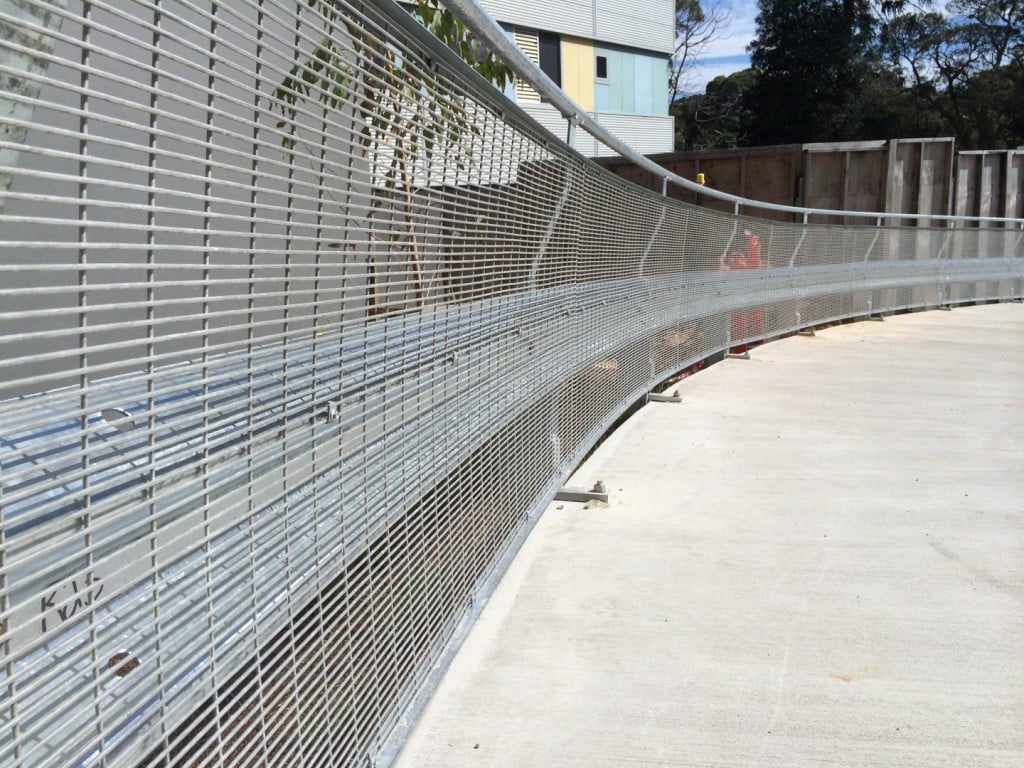 Royal North Shore projects Hospital Carpark Barrier installed near timber fencing