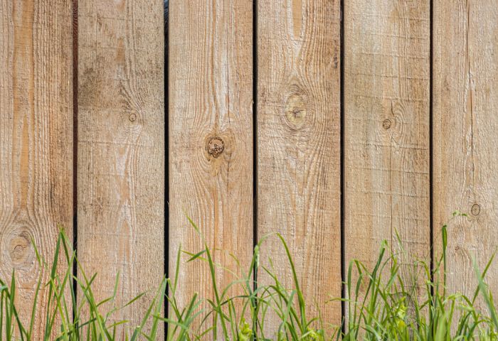 close up shot of timber fencing