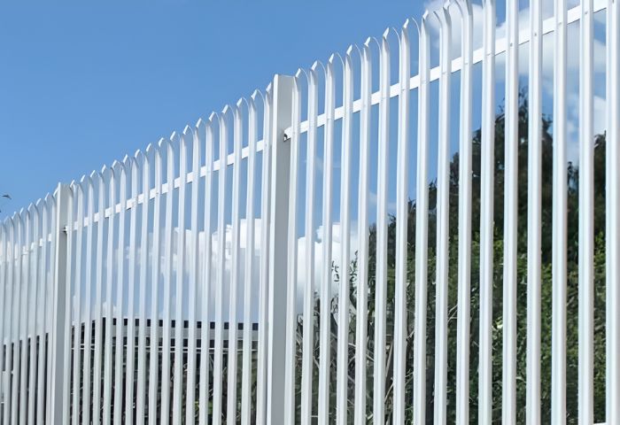 Security Fencing using Palisade Fencing with crimped tops