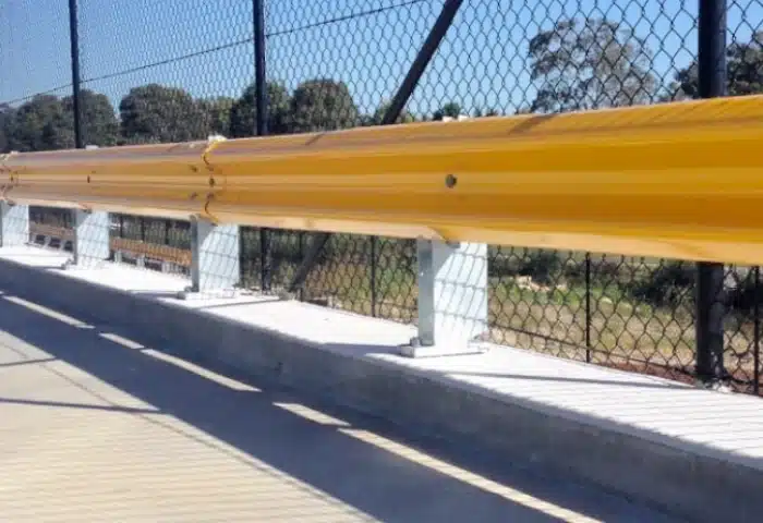RHINO STOP Type 1 Road Barrier Safety System installed in a warehouse
