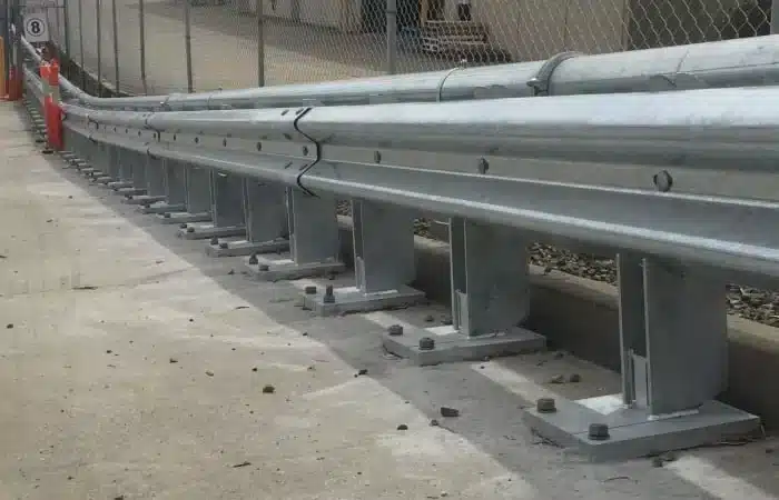 Car Park Vehicle Barrier installed around a warehouse